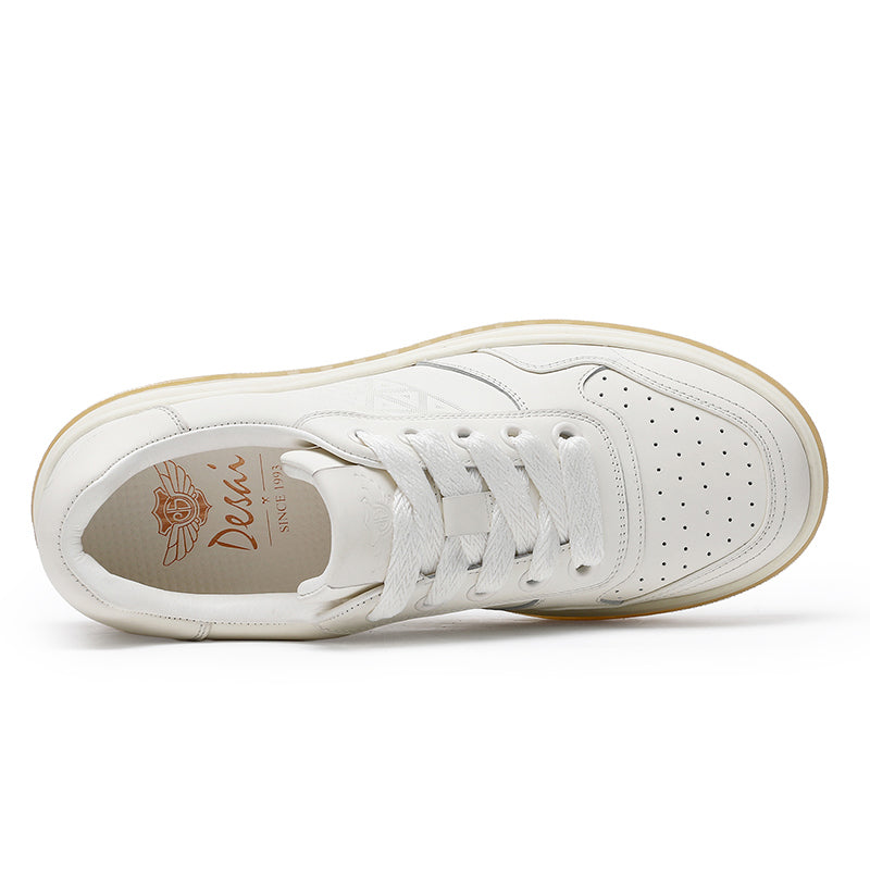 Desai Men shoes Sneakers fashion versatile real cowhide leather Triangle Pattern Four-season shoes COOLMAX material Comfortable School and Casual Outfit DS33108