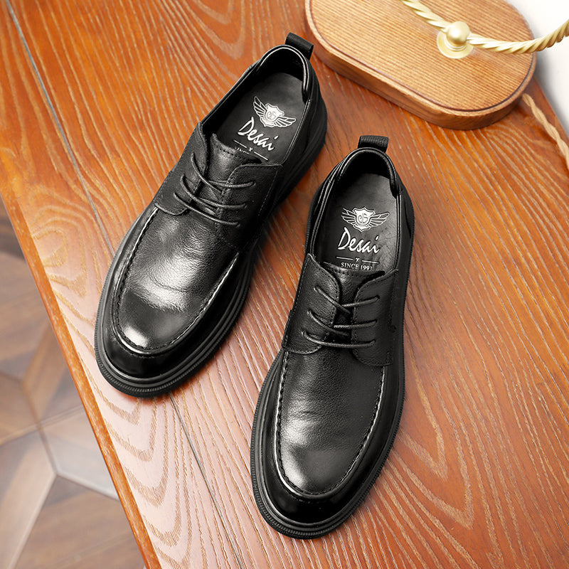 Desai leather shoes for men Business casual leather shoes leather breathable autumn new Derby shoes soft soled shoes for men DS6307