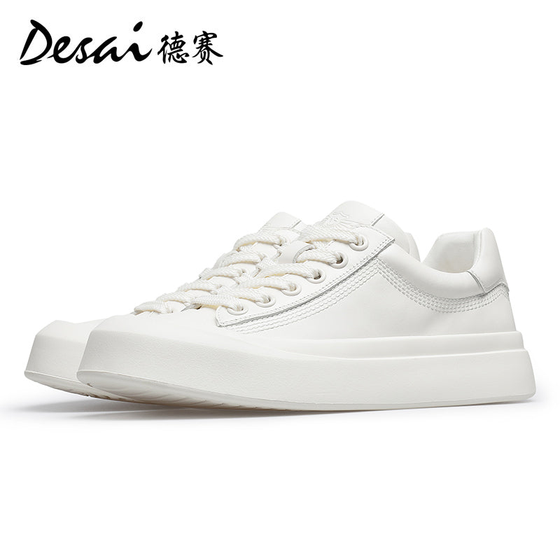 Desai Men's Shoes 2024 Summer New Thin Breathable Flat Board Shoes Sports and Casual Canvas sneakers Little White Shoes for Men DS3071