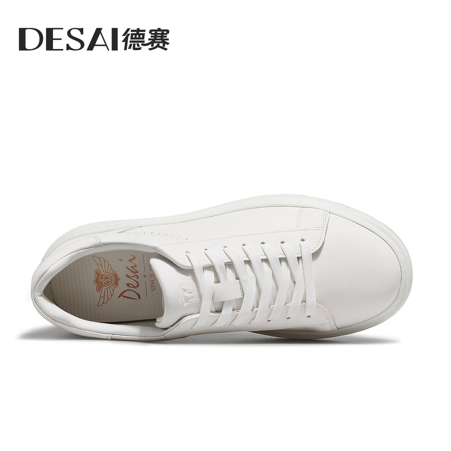 Desai Men's sneakers autumn thick soled men's shoes leather men's casual board shoes DS3083