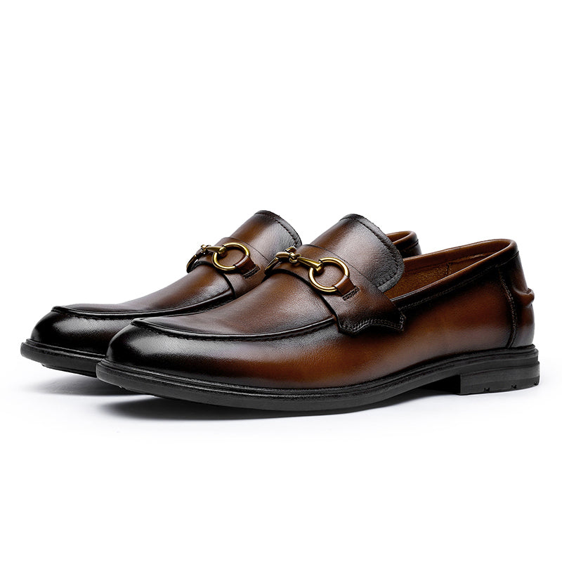 Desai Men Shoes Loafers spring and summer leather shoes one step on dress shoes DS1002