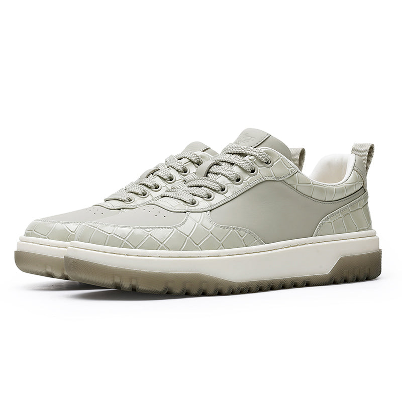 Desai Shoes For Men Fashion versatile casual sneakers Real cowhide leather comfort men New Alligator Design DS33122