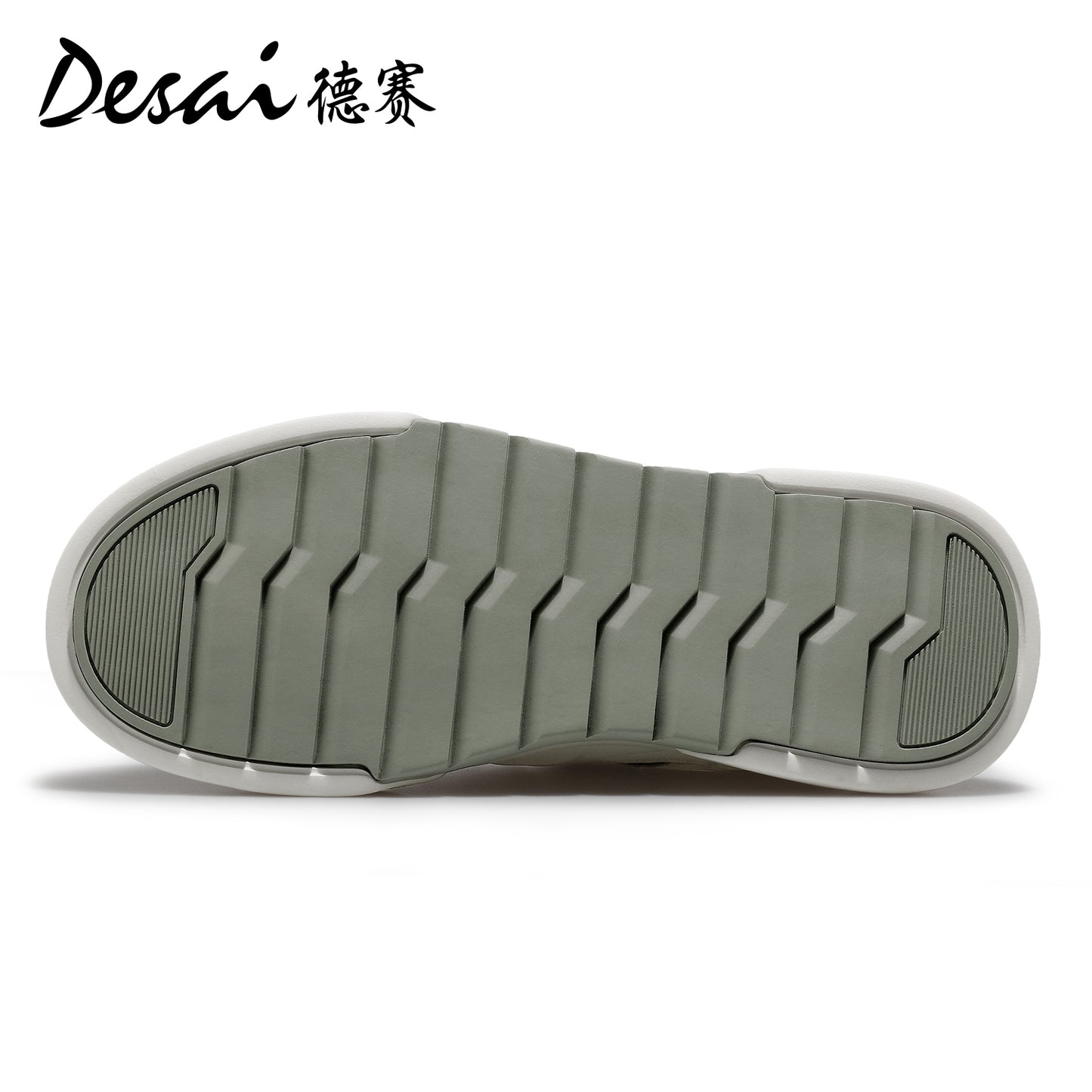 Desai Casual Leather Shoes Genuine Leather Thick Bottom Sneakers Laces Up Breathable DS33139