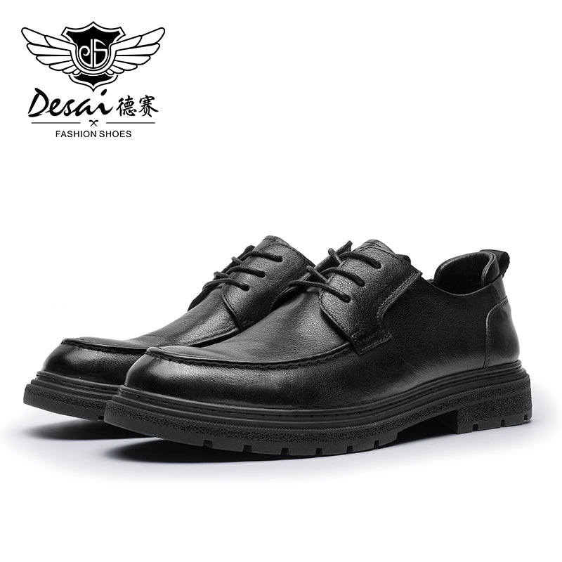 Desai leather shoes for men Business casual leather shoes leather breathable autumn new Derby shoes soft soled shoes for men DS6307