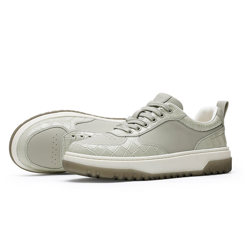 Desai Shoes For Men Fashion versatile casual sneakers Real cowhide leather comfort men New Alligator Design DS33122