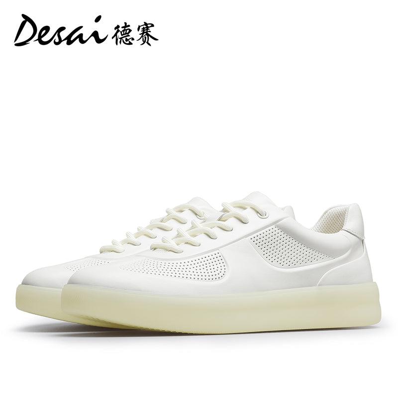 Desai Men's sneakers, Cool and Breathable in summer, Genuine Leather, German Training Shoes,Versatile Casual Shoes, Thick Soles, High Height Shoes DS3073