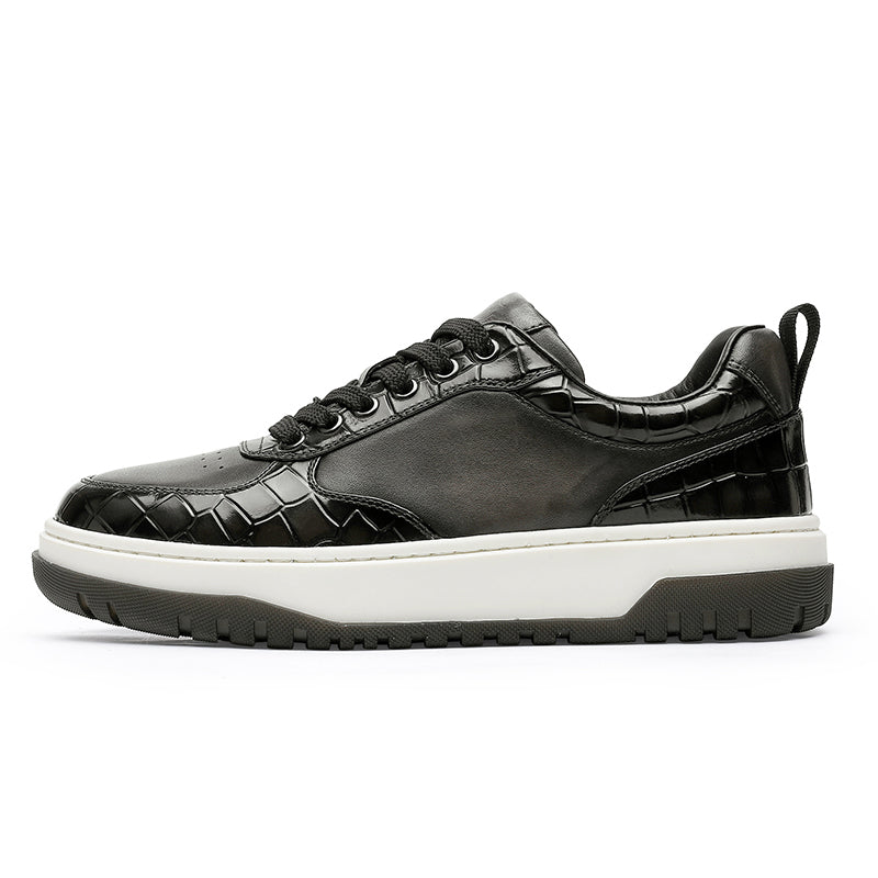 Desai Shoes For Men Fashion versatile casual sneakers Real cowhide leather comfort men New Alligator Design DS33122