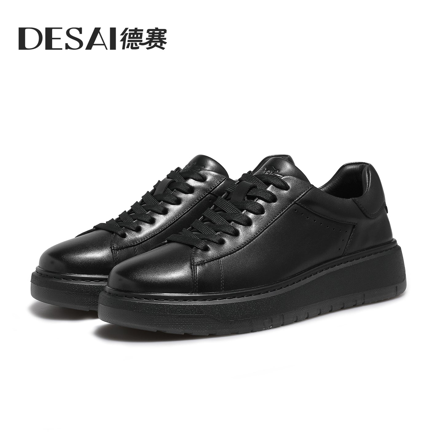 Desai Men's sneakers autumn thick soled men's shoes leather men's casual board shoes DS3083