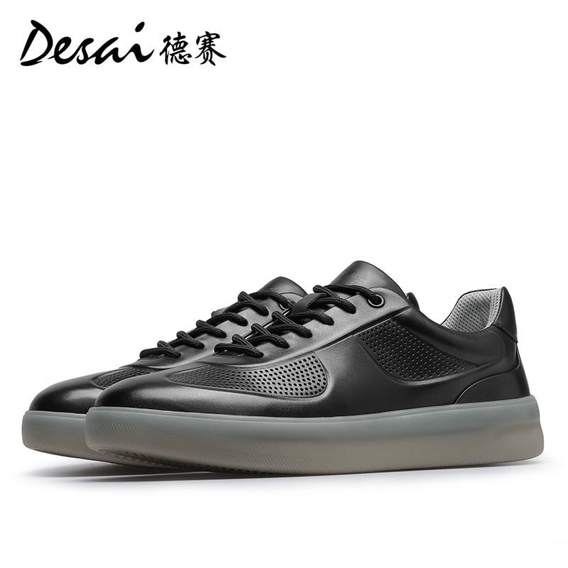 Desai Men's sneakers, Cool and Breathable in summer, Genuine Leather, German Training Shoes,Versatile Casual Shoes, Thick Soles, High Height Shoes DS3073