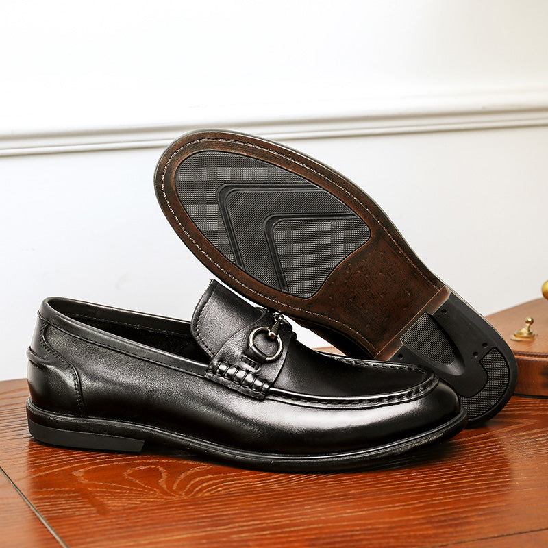 Desai Men Shoes Loafers spring and summer leather shoes one step on dress shoes DS1302
