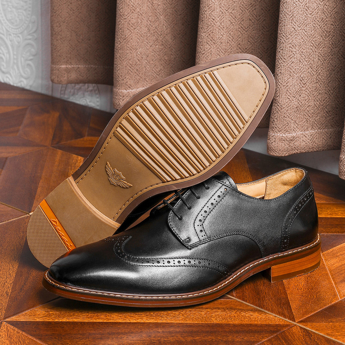 Desai Business Work Brand Shoes Men Formal Soft Genuine Leather Official Black Shoes Derby New Fashion OS6603