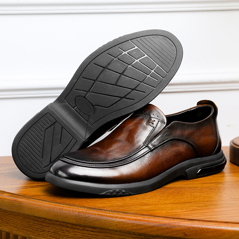 Desai Men Shoes Loafers spring and summer leather shoes one step on dress shoes DS1303