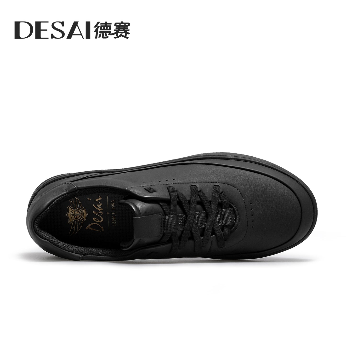Desai men's casual shoes 2024 new men's sneakers casual shoes with light soft sole small white shoes men genuine leather DS3097