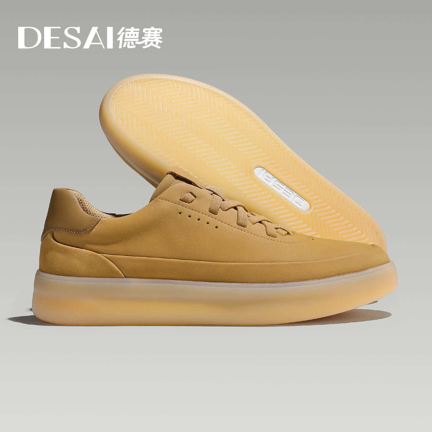 Desai men's casual shoes 2024 new men's sneakers casual shoes with light soft sole small white shoes men genuine leather DS3097