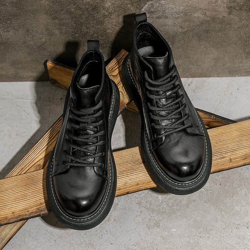 Desai leather Martin boots men's new British autumn and winter retro men's tall work boots DS6316H