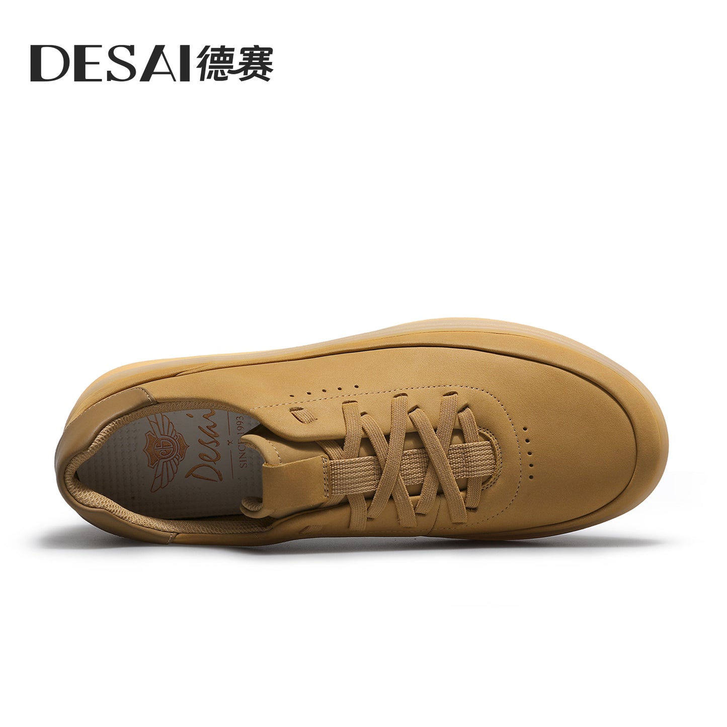 Desai men's casual shoes 2024 new men's sneakers casual shoes with light soft sole small white shoes men genuine leather DS3097