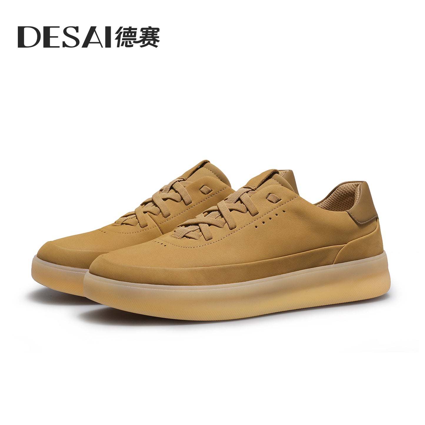 Desai men's casual shoes 2024 new men's sneakers casual shoes with light soft sole small white shoes men genuine leather DS3097