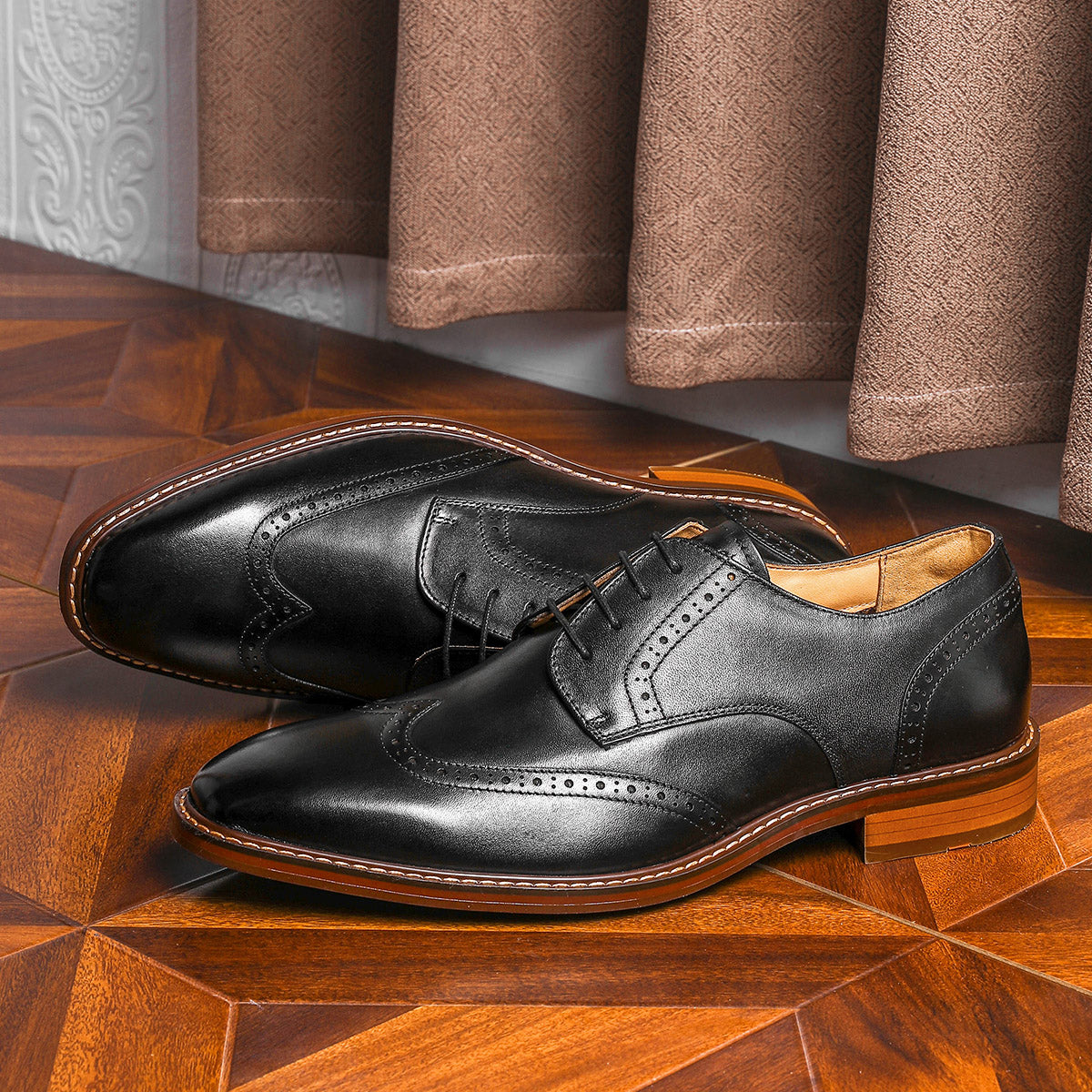 Desai Business Work Brand Shoes Men Formal Soft Genuine Leather Official Black Shoes Derby New Fashion OS6603