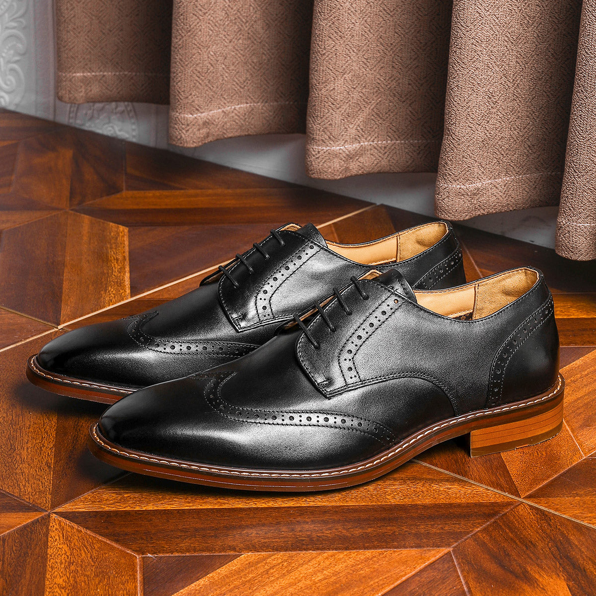 Desai Business Work Brand Shoes Men Formal Soft Genuine Leather Official Black Shoes Derby New Fashion OS6603