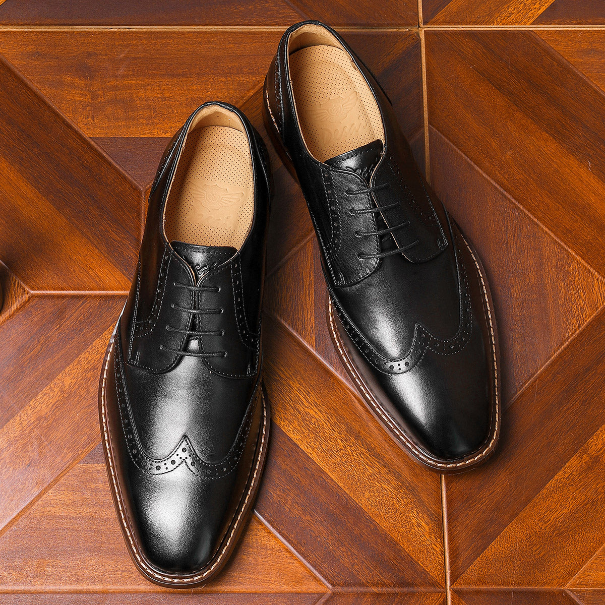 Desai Business Work Brand Shoes Men Formal Soft Genuine Leather Official Black Shoes Derby New Fashion OS6603