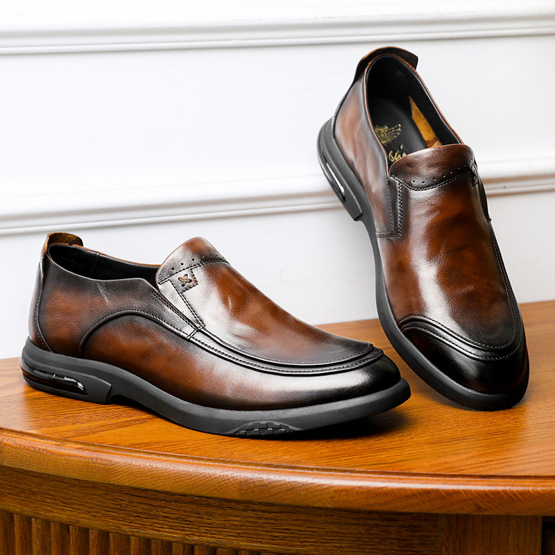 Desai Men Shoes Loafers spring and summer leather shoes one step on dress shoes DS1303