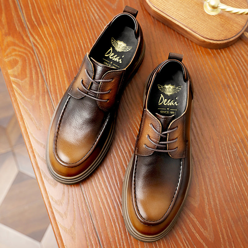 Desai leather shoes for men Business casual leather shoes leather breathable autumn new Derby shoes soft soled shoes for men DS6307