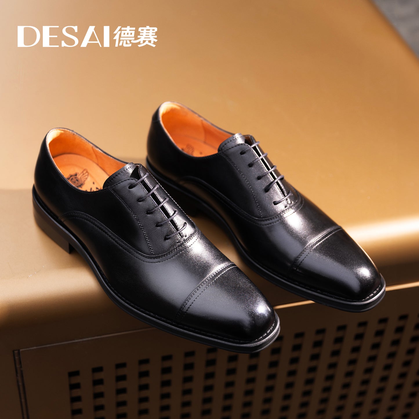 Desai New classic men's shoes lace-up gentleman leather shoes custom wedding shoes shoes elegant men's shoes Oxford Black Brown DS92391