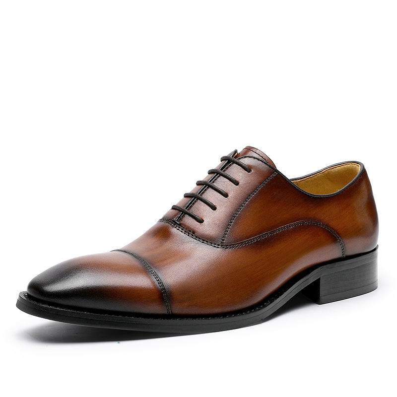 Desai Formal Dress Triple Joint Oxfords Office Genuine Leather Wedding Lace Up Spring For Men DS8988