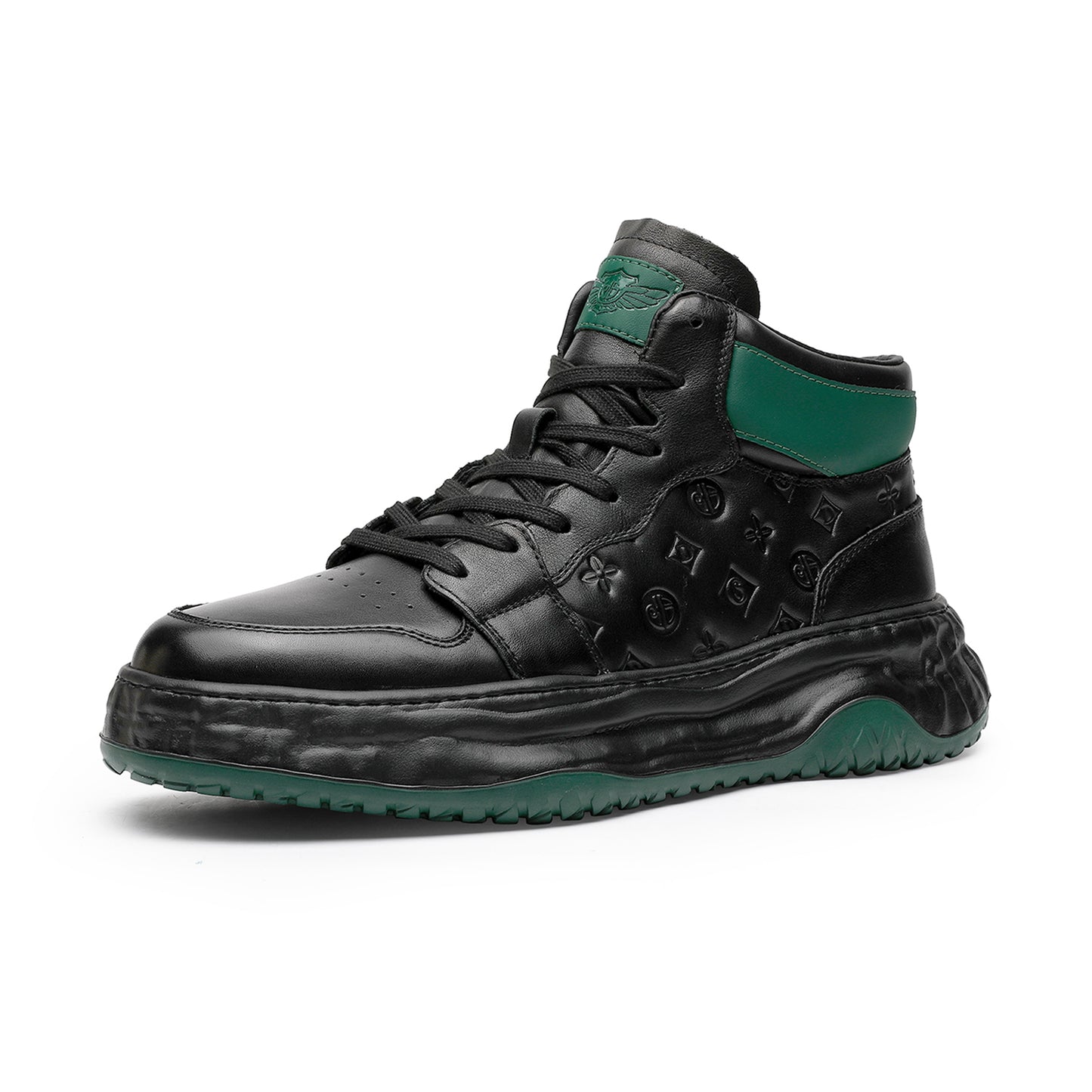 Desai Shoes For Men Casual Leather Shoes Genuine Leather Thick Bottom Sneakers Laces Up For School High and Middle cut sneakers DS06035