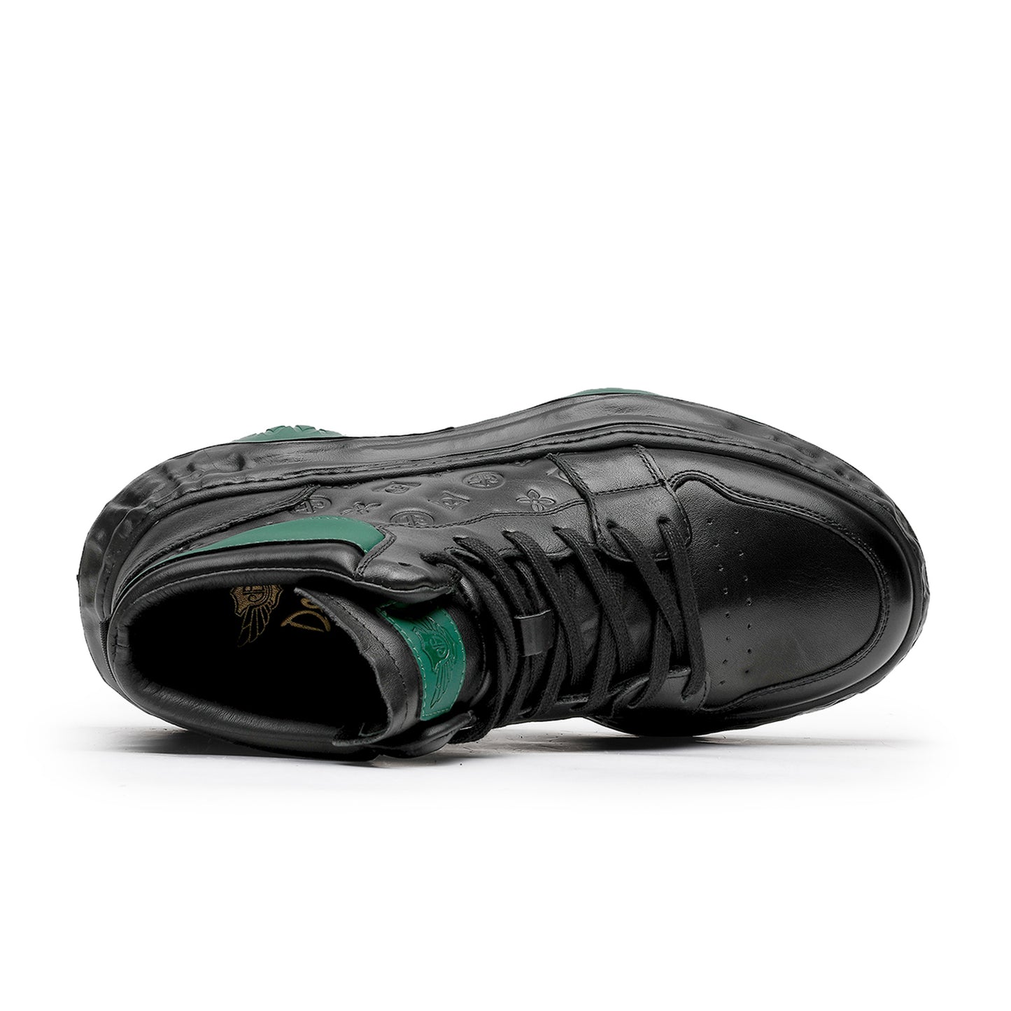 Desai Shoes For Men Casual Leather Shoes Genuine Leather Thick Bottom Sneakers Laces Up For School High and Middle cut sneakers DS06035