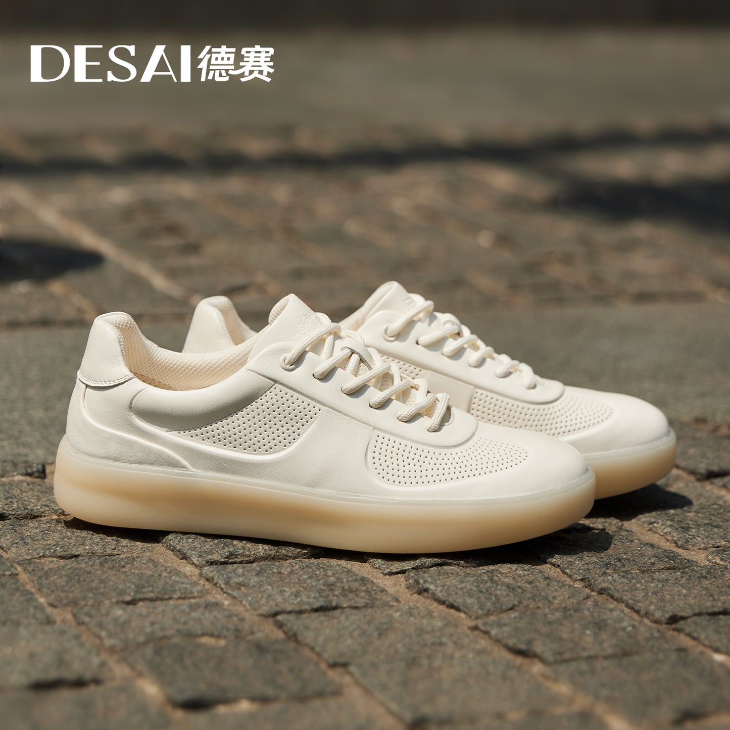Desai Men's sneakers, Cool and Breathable in summer, Genuine Leather, German Training Shoes,Versatile Casual Shoes, Thick Soles, High Height Shoes DS3073