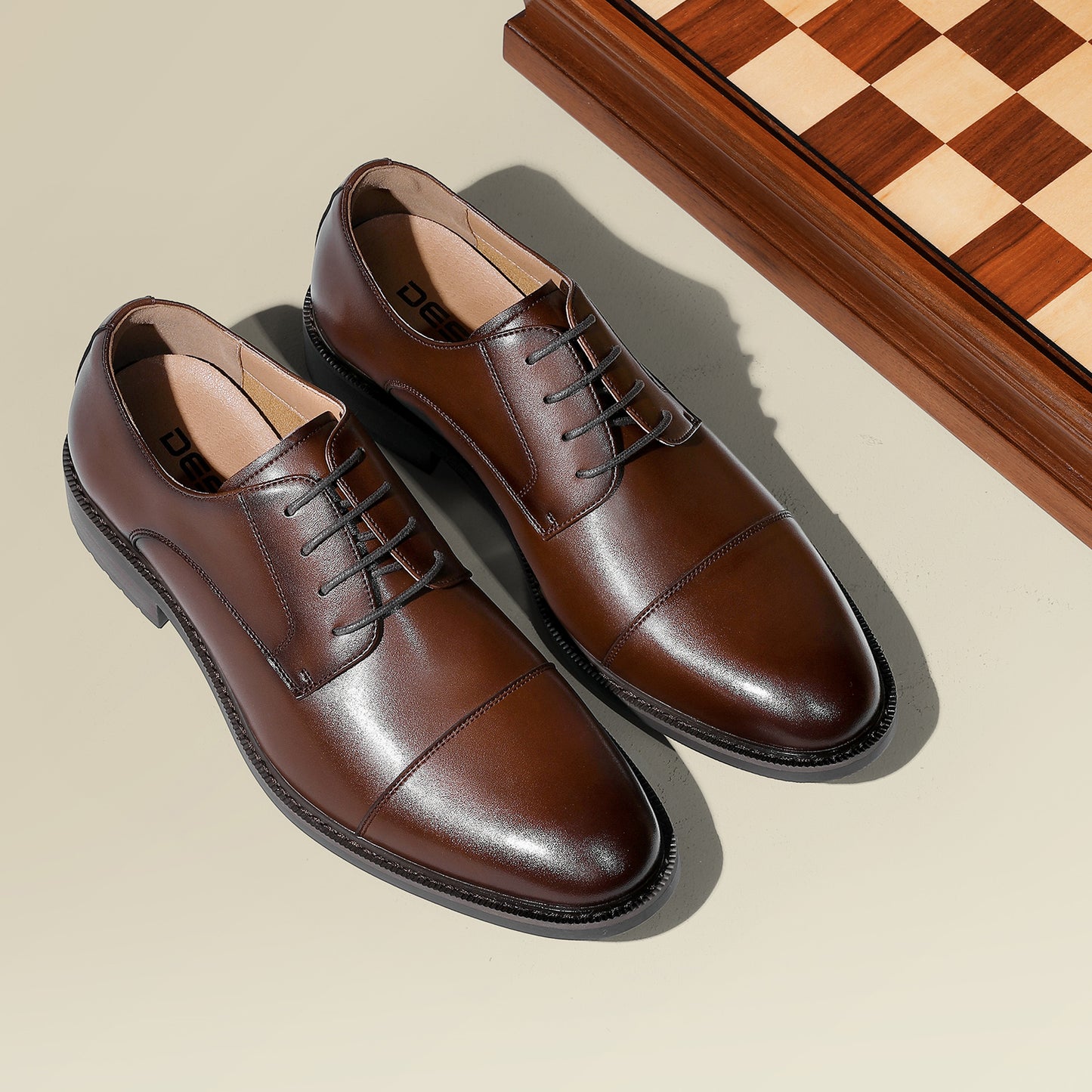 DESAI Men's classic Oxford Shoes Formal Business lace-up shoes Simple exquisite leather shoes OS6032