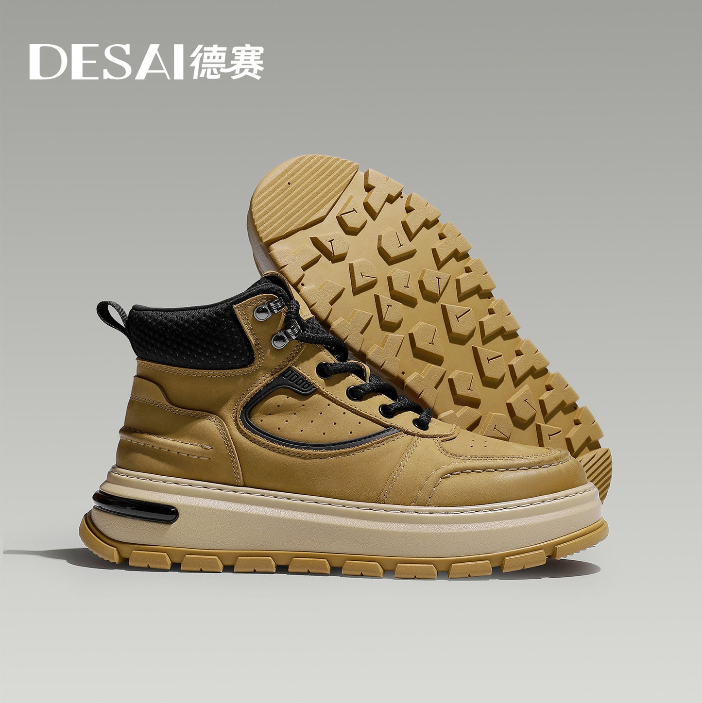 Desai Winter Martens men's warm thick soled work boots High top men's boots DS30159