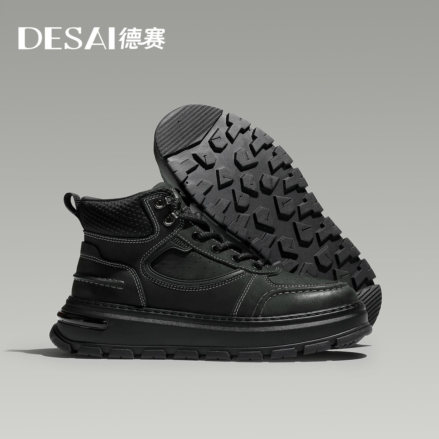 Desai Winter Martens men's warm thick soled work boots High top men's boots DS30159