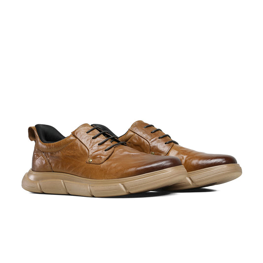 DESAI Hand-Grabbed Texture Discreet Height Increase Slip-On Leather Shoes DSAC6907