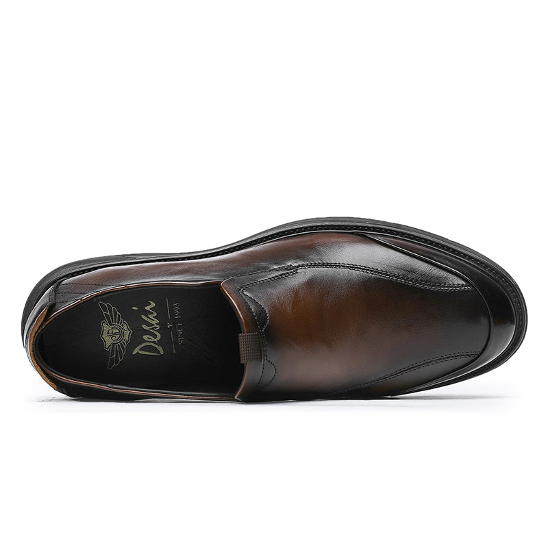 Desai Men Shoes Loafers spring and summer leather shoes one step on dress shoes DS1005