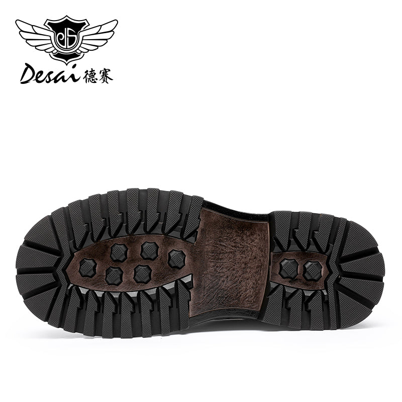 Desai Martin boots men's autumn and winter British outdoor motorcycle boots platform elevating work boots soft leather high top leather boots DS6320H
