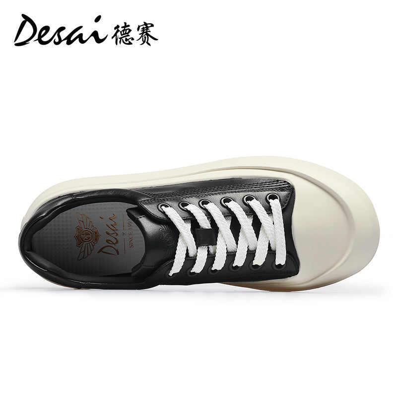 Desai Men's Shoes 2024 Summer New Thin Breathable Flat Board Shoes Sports and Casual Canvas sneakers Little White Shoes for Men DS3071
