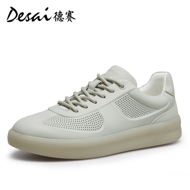 Desai Men's sneakers, Cool and Breathable in summer, Genuine Leather, German Training Shoes,Versatile Casual Shoes, Thick Soles, High Height Shoes DS3073