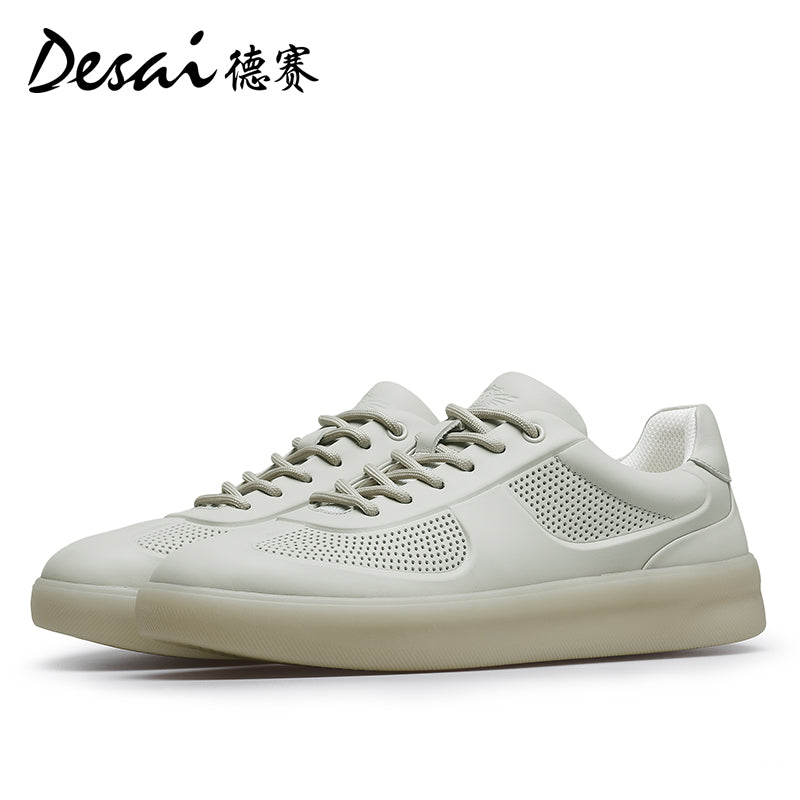 Desai Men's sneakers, Cool and Breathable in summer, Genuine Leather, German Training Shoes,Versatile Casual Shoes, Thick Soles, High Height Shoes DS3073