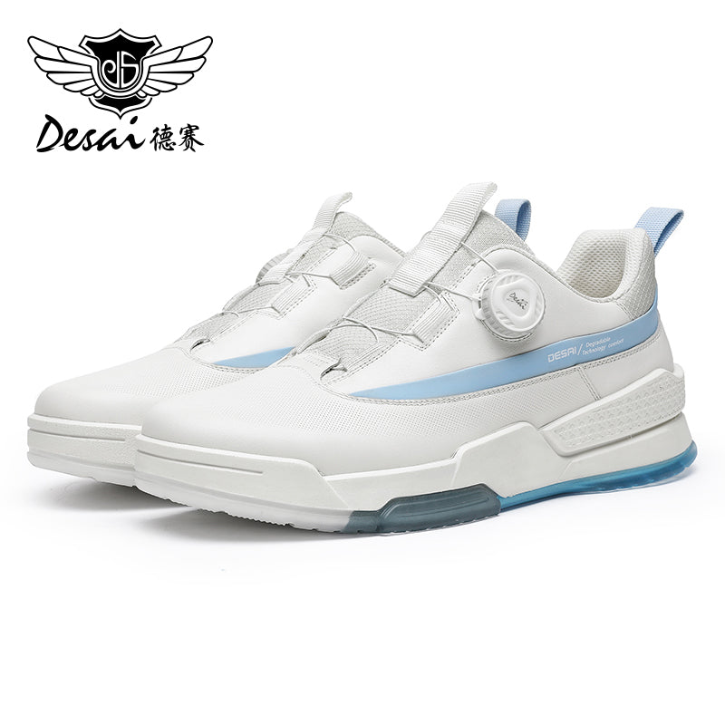 Desai Sports Shoes for Men, Breathable, Lightweight, Shock-absorbing, Wear-resistant Running Shoes, Soft Soles, Comfortable Leather, Outdoor Hiking and Leisure sneakers DS33173