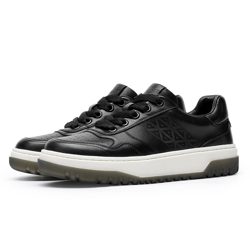 Desai Men shoes Sneakers fashion versatile real cowhide leather Triangle Pattern Four-season shoes COOLMAX material Comfortable School and Casual Outfit DS33108