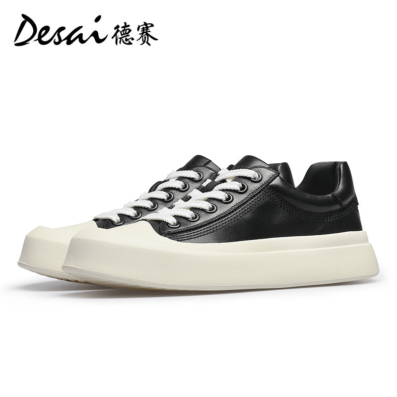 Desai Men's Shoes 2024 Summer New Thin Breathable Flat Board Shoes Sports and Casual Canvas sneakers Little White Shoes for Men DS3071