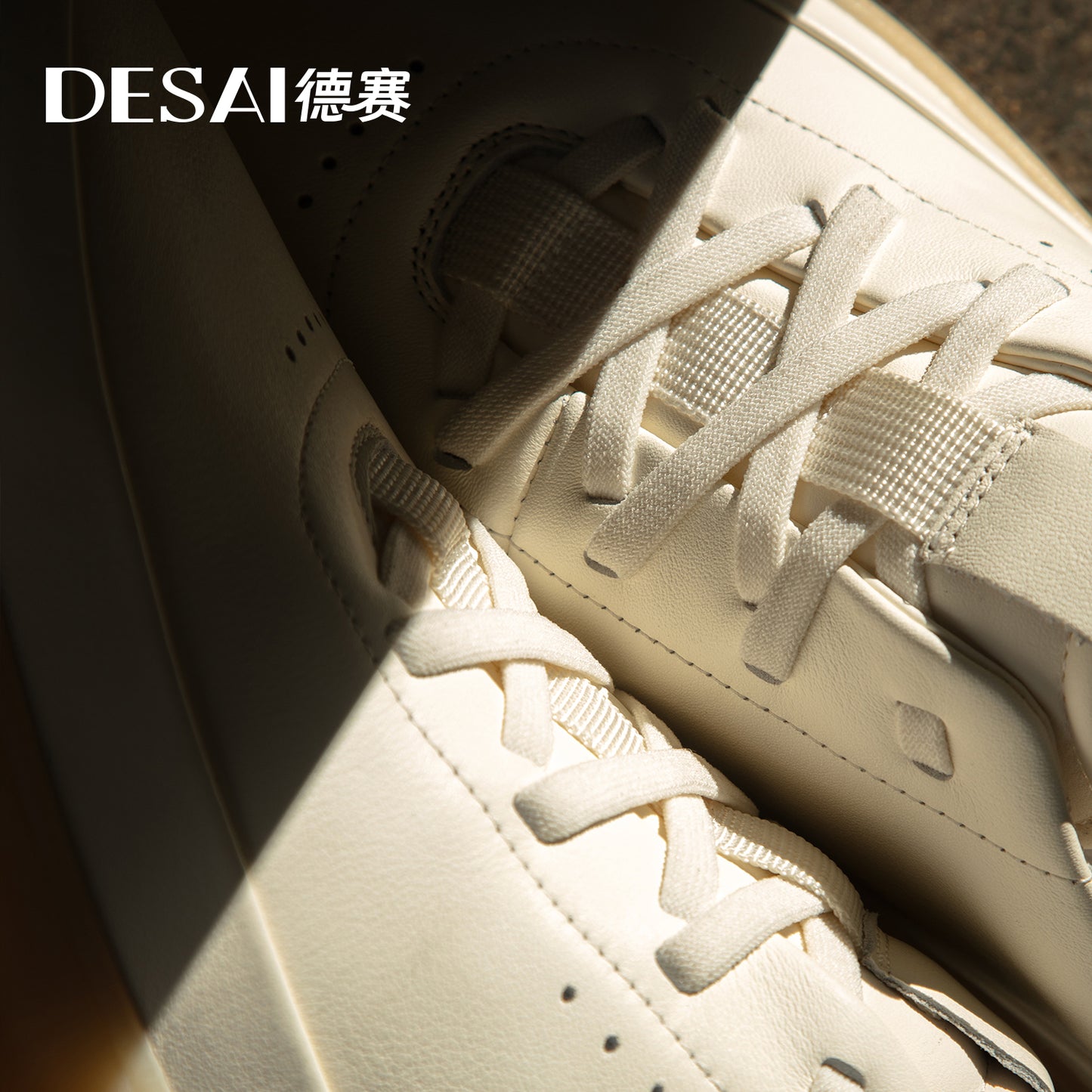 Desai men's casual shoes 2024 new men's sneakers casual shoes with light soft sole small white shoes men genuine leather DS3097