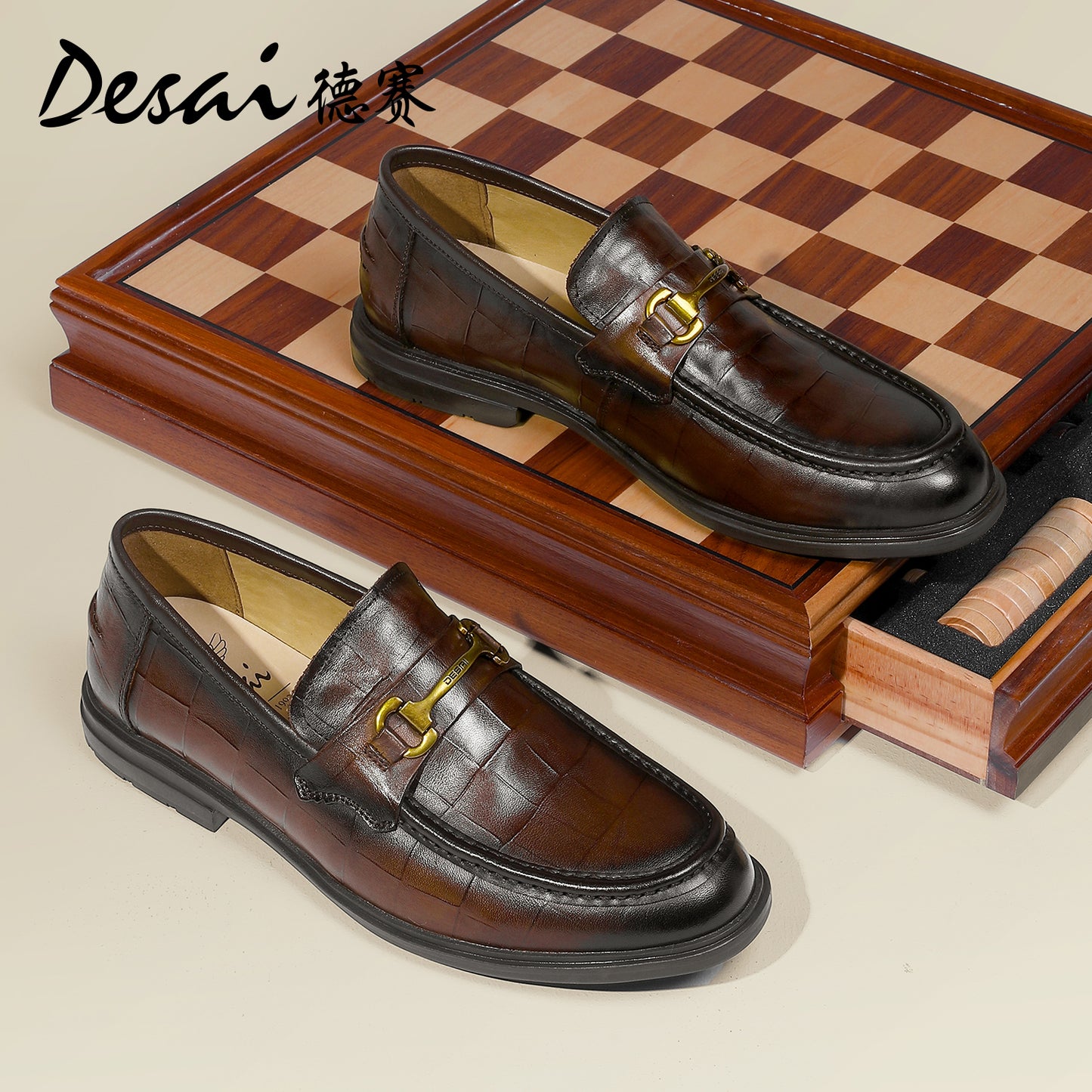 Genuine Leather British Toe Carved Business Shoes For Men Classic Dress Formal Wedding DS1001