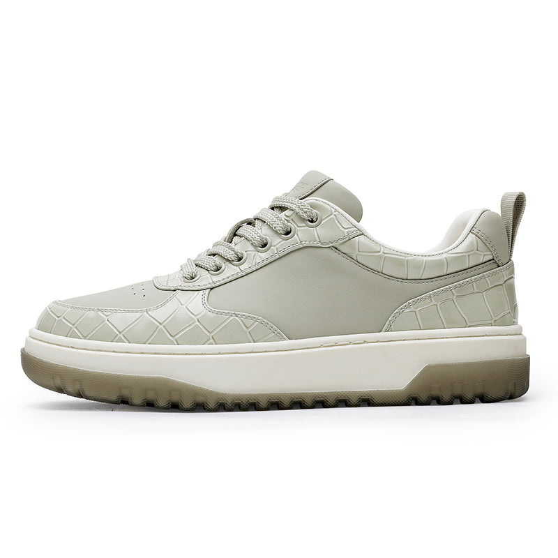 Desai Shoes For Men Fashion versatile casual sneakers Real cowhide leather comfort men New Alligator Design DS33122