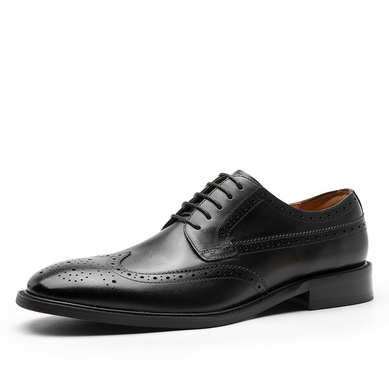 Desai Formal Dress Triple Joint Oxfords Office Genuine Leather Wedding Lace Up Spring for men DS139