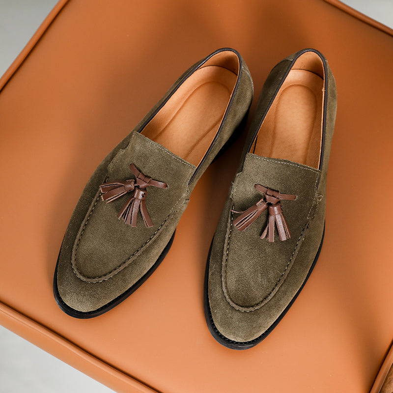 Desai Loafers Shoes For Men Fringe Easy Wear Genuine Leather Casual Male Loafers Shoes Fashion Luxury DS890207