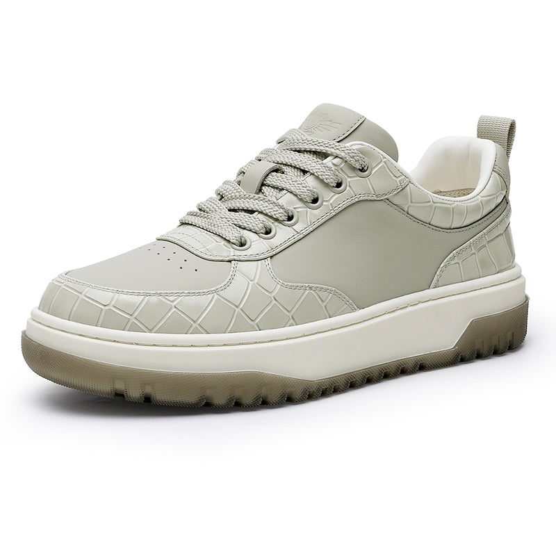 Desai Shoes For Men Fashion versatile casual sneakers Real cowhide leather comfort men New Alligator Design DS33122