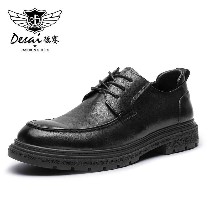 Desai leather shoes for men Business casual leather shoes leather breathable autumn new Derby shoes soft soled shoes for men DS6307